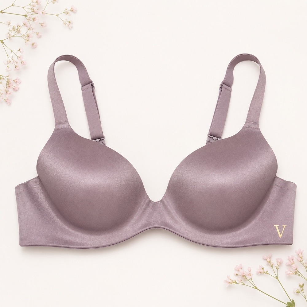 Victoria's Secret 32B Mauve Smooth Flexible Underwire Plunge T-Shirt Bra